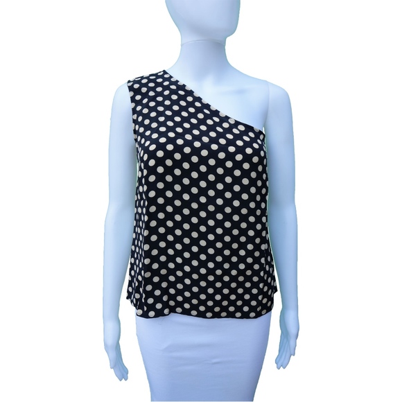 AUGUST SILK ONE SHOULDER COCKTAIL TOP - Picture 2 of 7